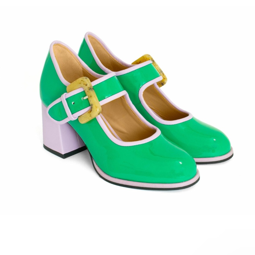 John Fluevog Leather Mary Janes